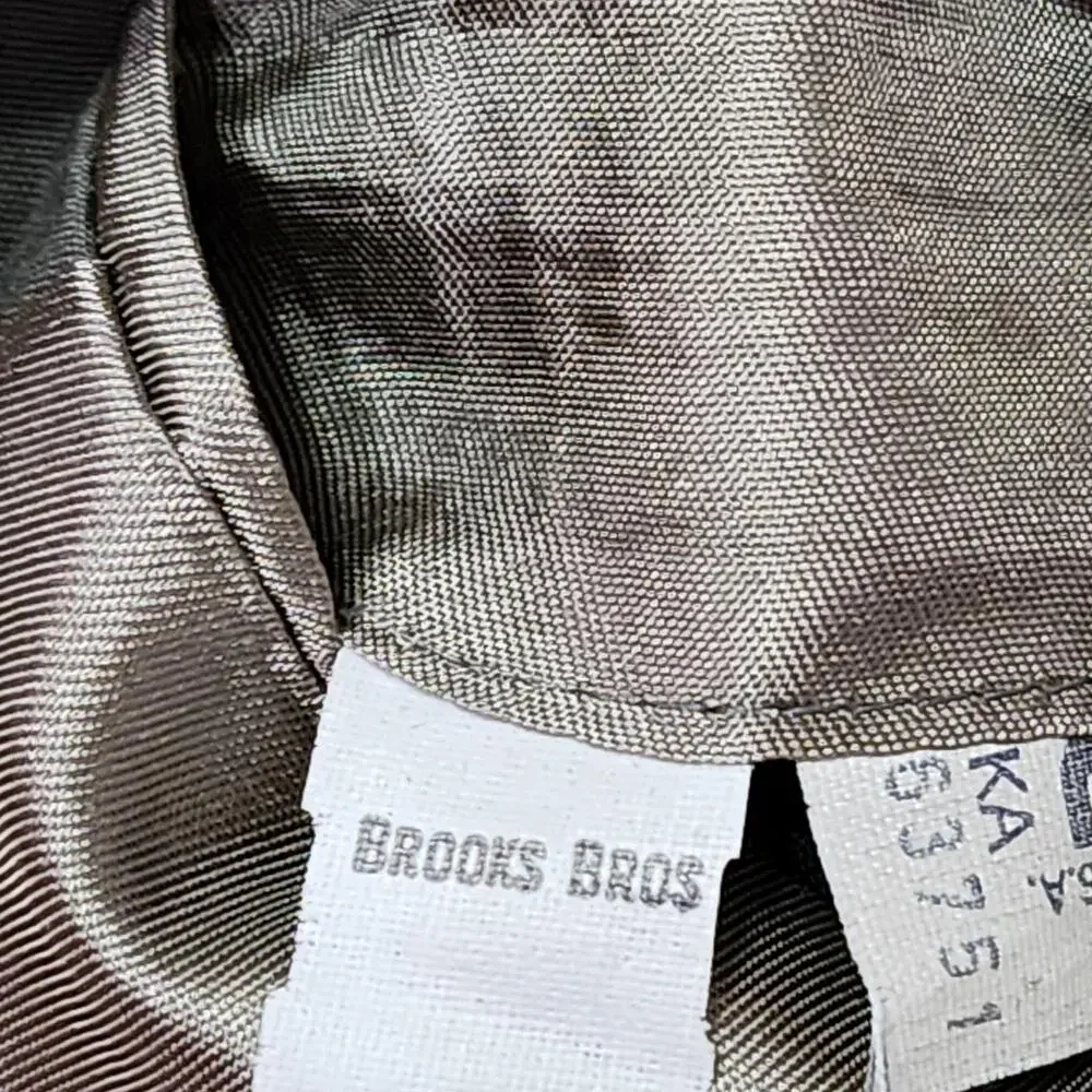 Vintage Brooks Brothers Suit Jacket Mens 48 Green Two Button Made In USA Blazer